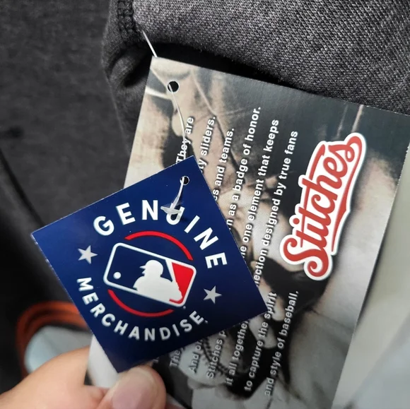 Stitches Cooperstown Baltimore Orioles Embroidered Hoodie Gray Orange Medium NWT - Picture 3 of 5